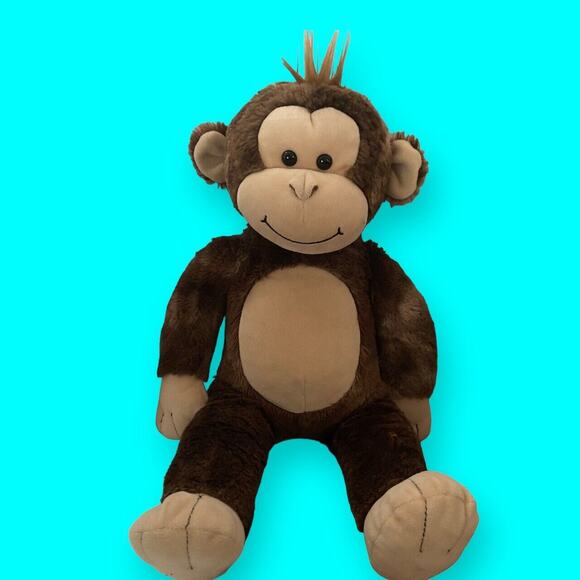 Build a Bear 18" Smiling Happy Monkey Brown and Tan 2010 Plush with Tags - Picture 6 of 10